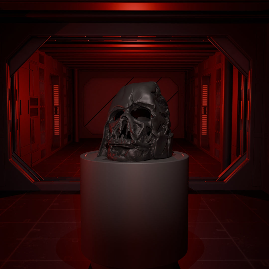 Smeltet Darth Vader hjelm