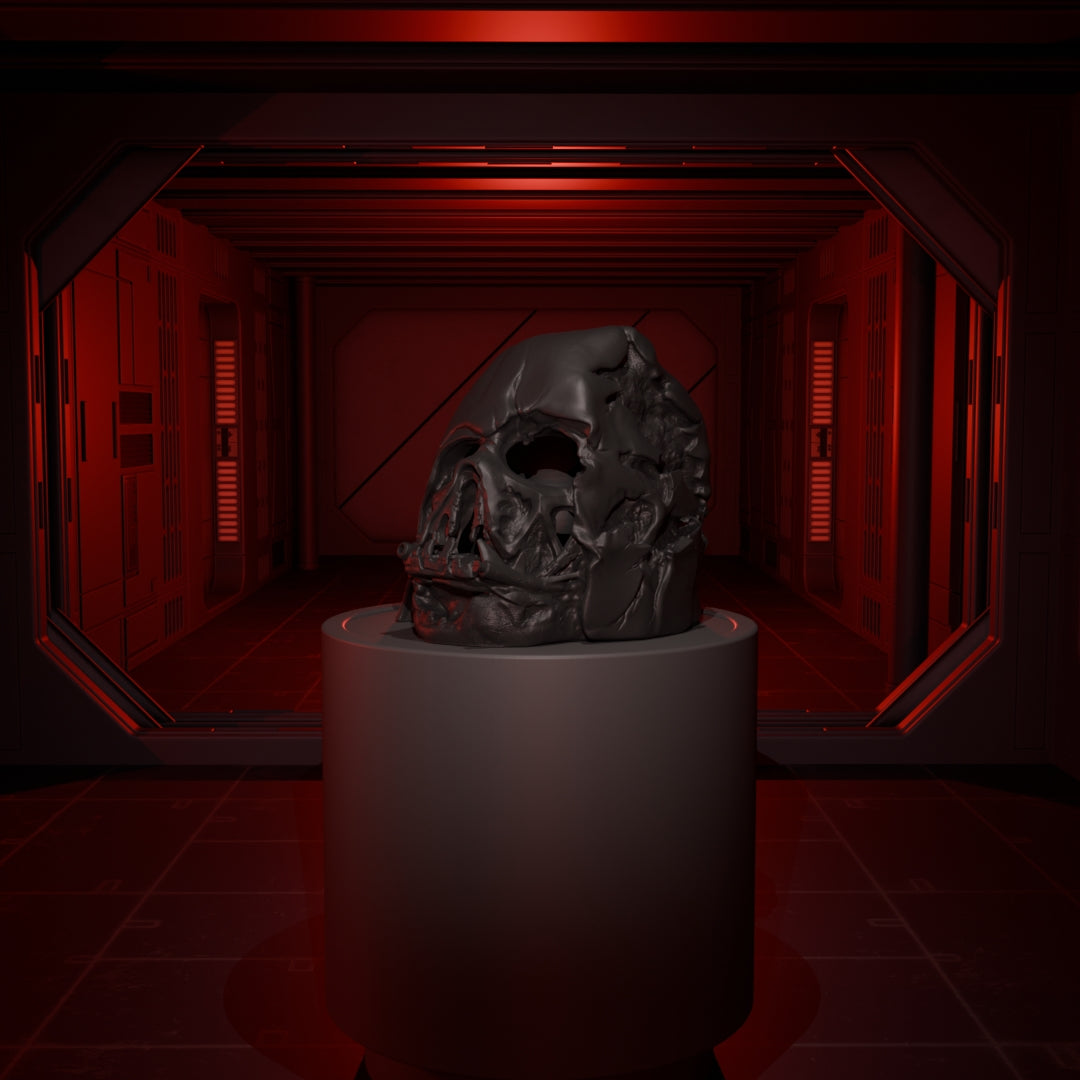 Smeltet Darth Vader hjelm